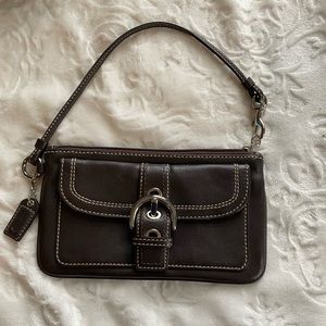 Coach leather wristlet